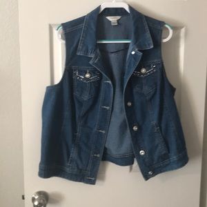CJ Banks denim vest